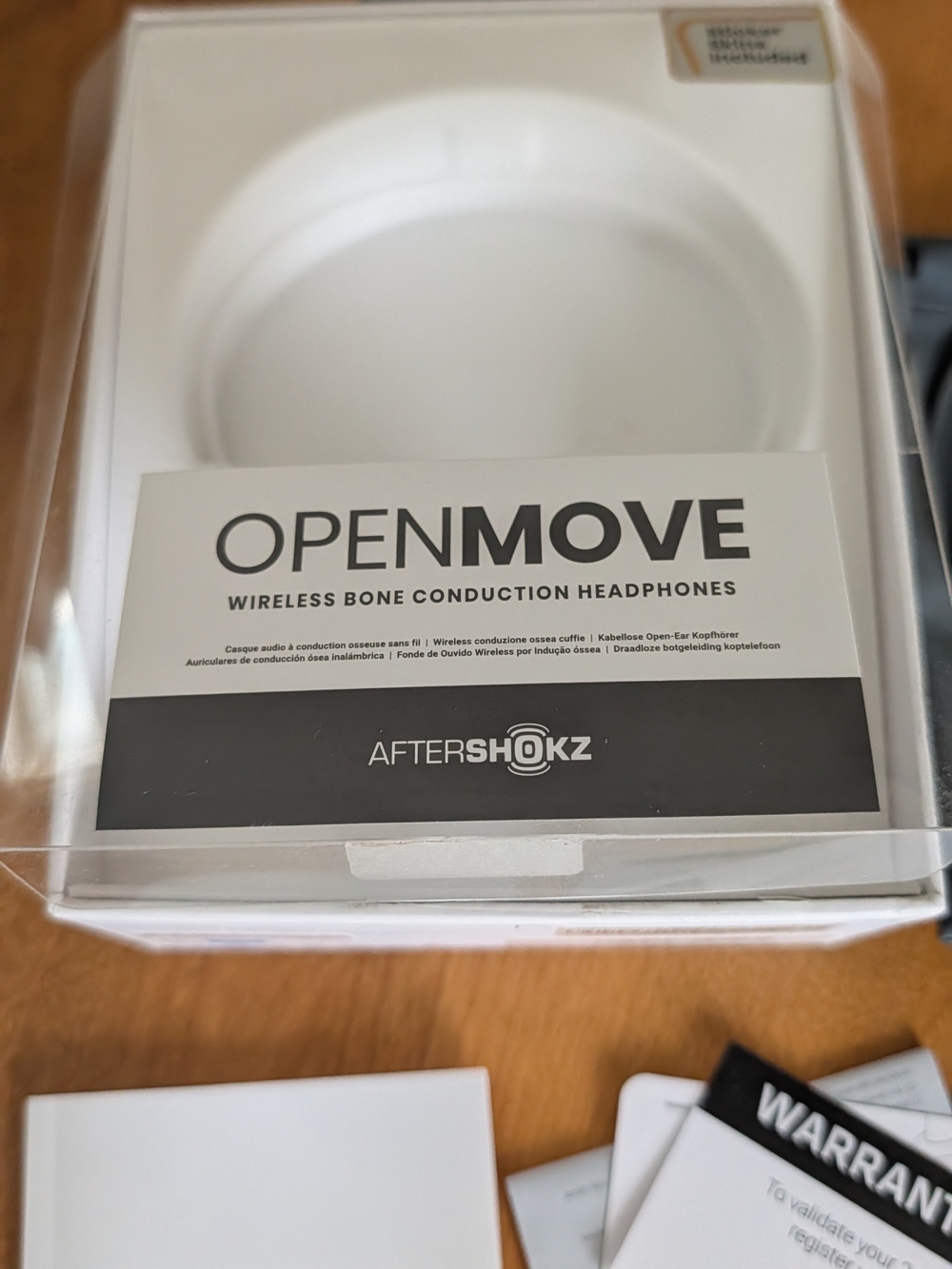 Aftershokz OpenMove Wireless Bone Conduction On-Ear Headphones - White